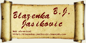 Blaženka Jasiković vizit kartica